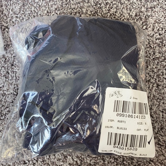 JCrew Scallop piqué scoopback one-piece AU179 navy - Picture 5 of 5